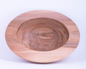 16 inch Wood Bowl | Handmade Wood Bowl | Fruit Plate | Table Centerpiece | Home Decor Wood Gift | Dough Bowl | Decorative Bowl | Rustic Bowl