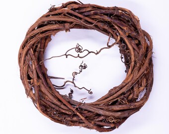 Natural Grapevine Wreath | Rustic Wild Vine Base | Handmade Wreath Form | Boho Craft Hoop | Wabi Sabi Organic Circle | DIY Wreath Supplies