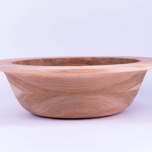 Handmade Wood Bowl | Large Cherry Salad Bowl | Rustic Wooden Kitchenware | Carved Natural Centerpiece | Organic Fruit Display Bowl