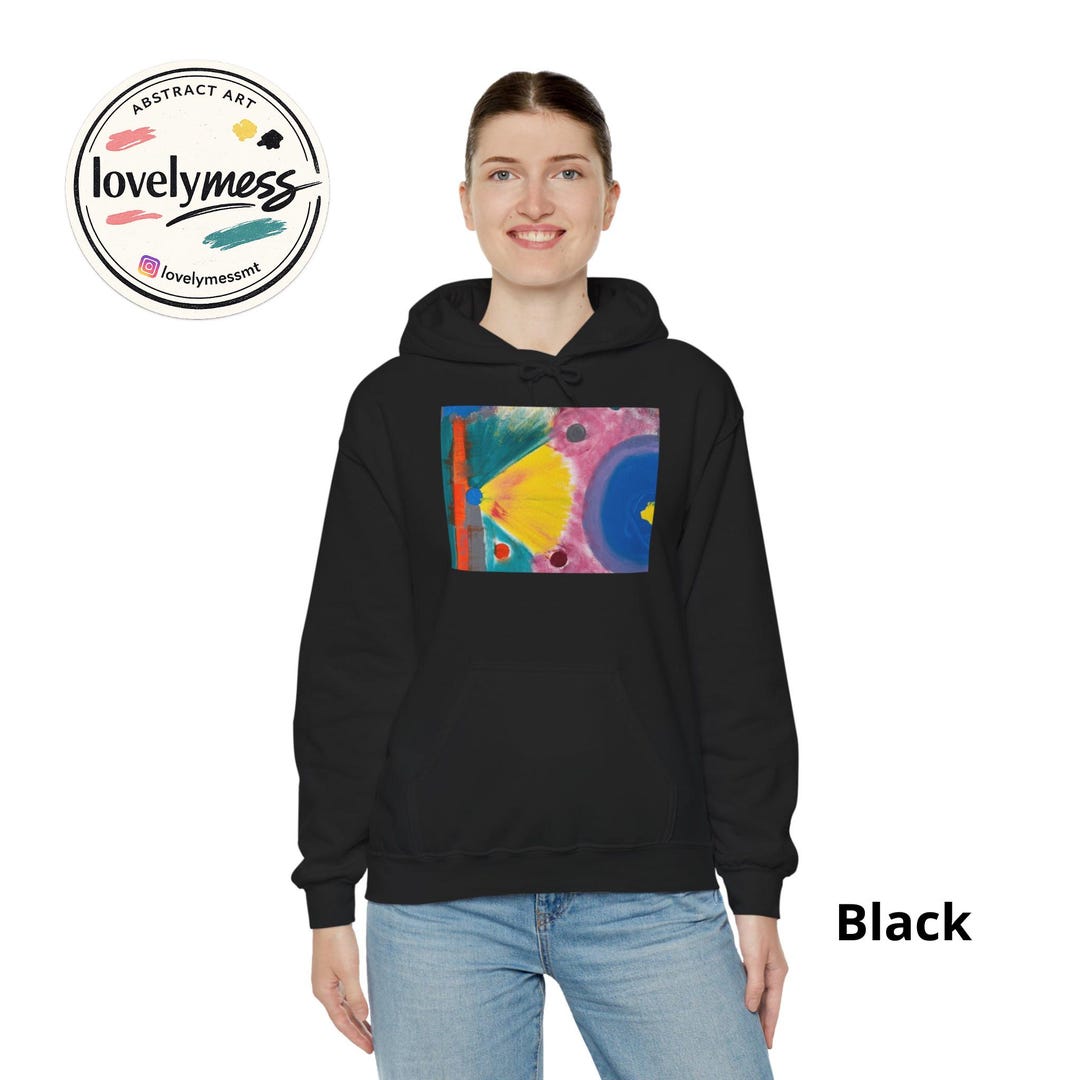 Abstract Art Hoodie, Wearable Art, Minimalist Graphic Sweatshirt ...