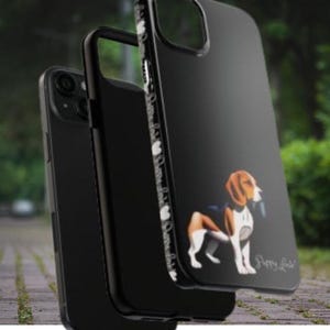 Super słodkie etui na telefon Beagle Love Tough. Świetny prezent dla miłośników szczeniaków Beagle! Sprawdź też obramowanie „Puppy Love”!
