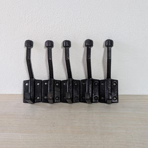 5 wrought iron wall hooks
