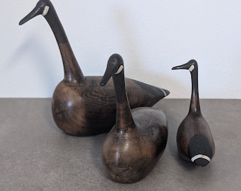 ヴィンテージの木彫りカナダグース彫刻：マツ鳥、カナダ製 - Etsy 日本