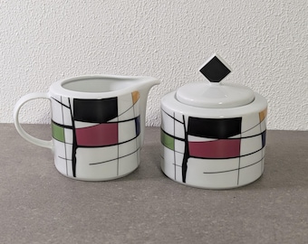 Azucarero y jarra de leche Royal Tettau Edition Dorothea Hilti Drip-Art