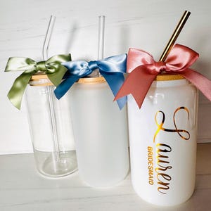 Custom name glasses, wedding party proposals, custom glass, bridesmaid gifts, maid of honor gifts, flower girl, bridal party gifts