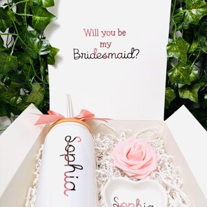 Caja de propuesta personalizada, cajas de propuesta para damas de honor, regalos de propuesta personalizados, regalos para despedidas de soltera, ¿Quieres ser mi dama de honor?, damas de honor