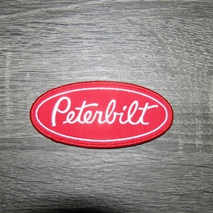 Peterbilt Trucks Embroidered Classic Style Retro Iron On Patch 4&quot; x 1.75&quot;
