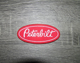 Peterbilt Trucks Embroidered Classic Style Retro Iron On Patch 4" x 1.75"