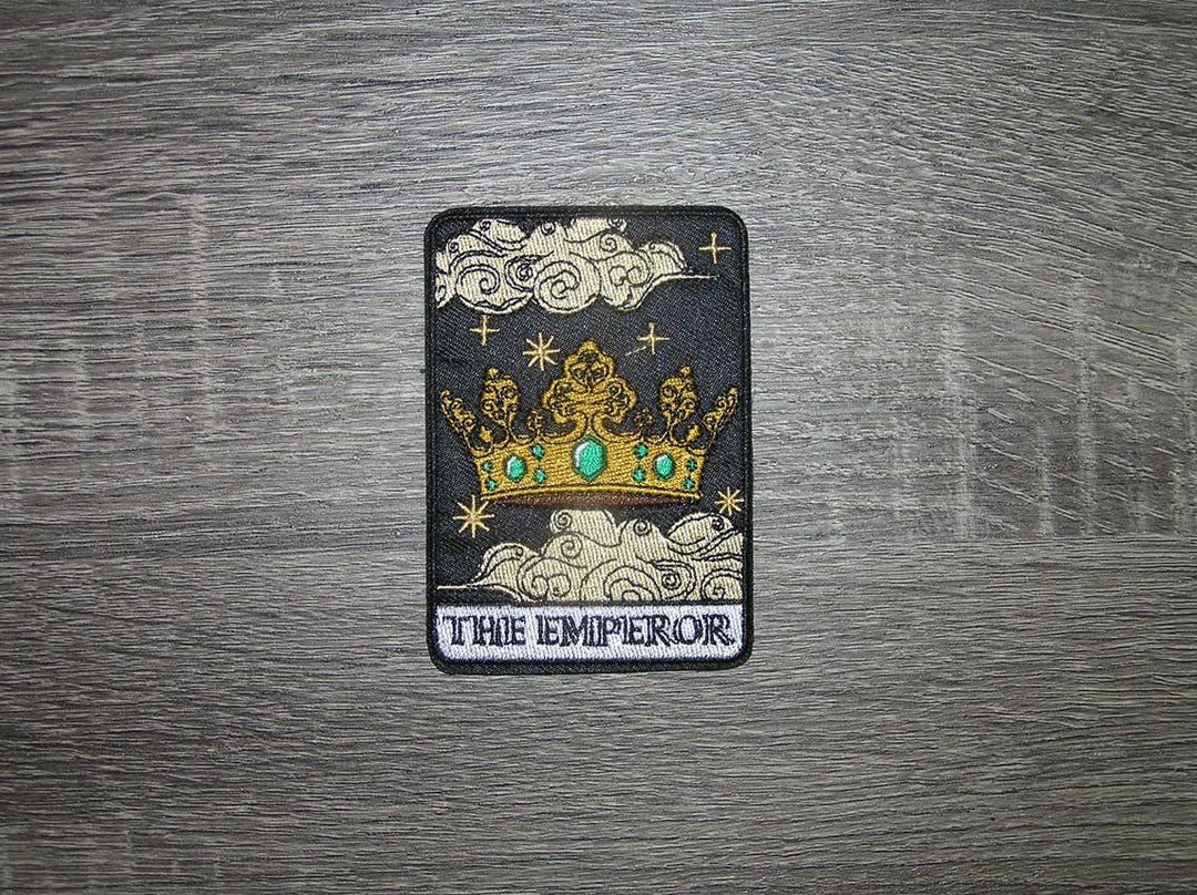 The Emperor Tarot Card Wizard Magic Embroidered Iron on Patch 2.5