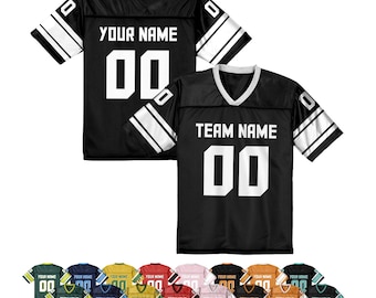 Custom Football Jersey, Personalized Football Shirt with Team Name Number, Game Day Outfit for Football Fans for Women Men Youth Kids