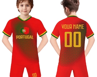 Maillot De Foot Portugal Personnalisé Avec Noms Et Numéros