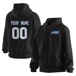Carolina City Custom Football Hoodie Personalized Name and Number Sweatshirt Printed Apparel Gift for Football Fans Men Women Youth