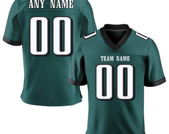 Custom Philadelphia Football Jersey—Personalized Name Number, Team Sports Uniform Game Training Shirt Fan Gift for Men Women Youth Kids