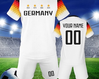 Custom Germany Soccer Jersey for Kids,  National Soccer Kit, Youth Team Uniform, Personalized Name Number Training Set, Boys Girls Fans Gift