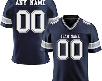 Custom Dallas Football Jersey- Football Shirt Personalized Name Number Sportswear For Training Game Day Gift For Men Women Youth Kids