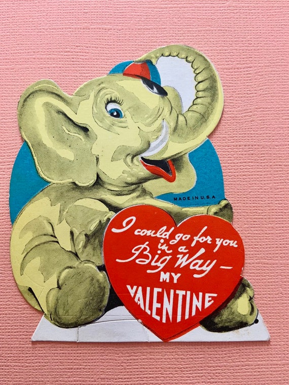 non applicabile San Valentino peluche regalo elefante con cuore Ti amo