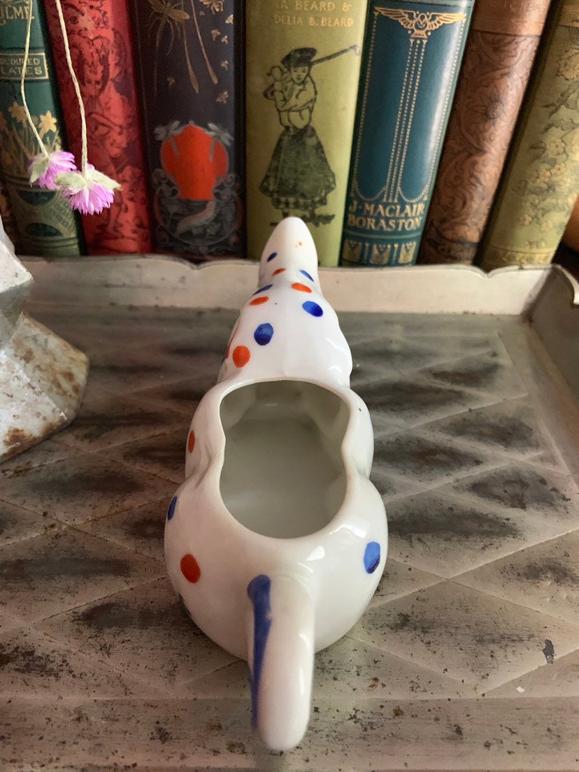 Vintage Bunny Rabbit Creamer Polka Dotted Ceramic Made in Japan Easter ...