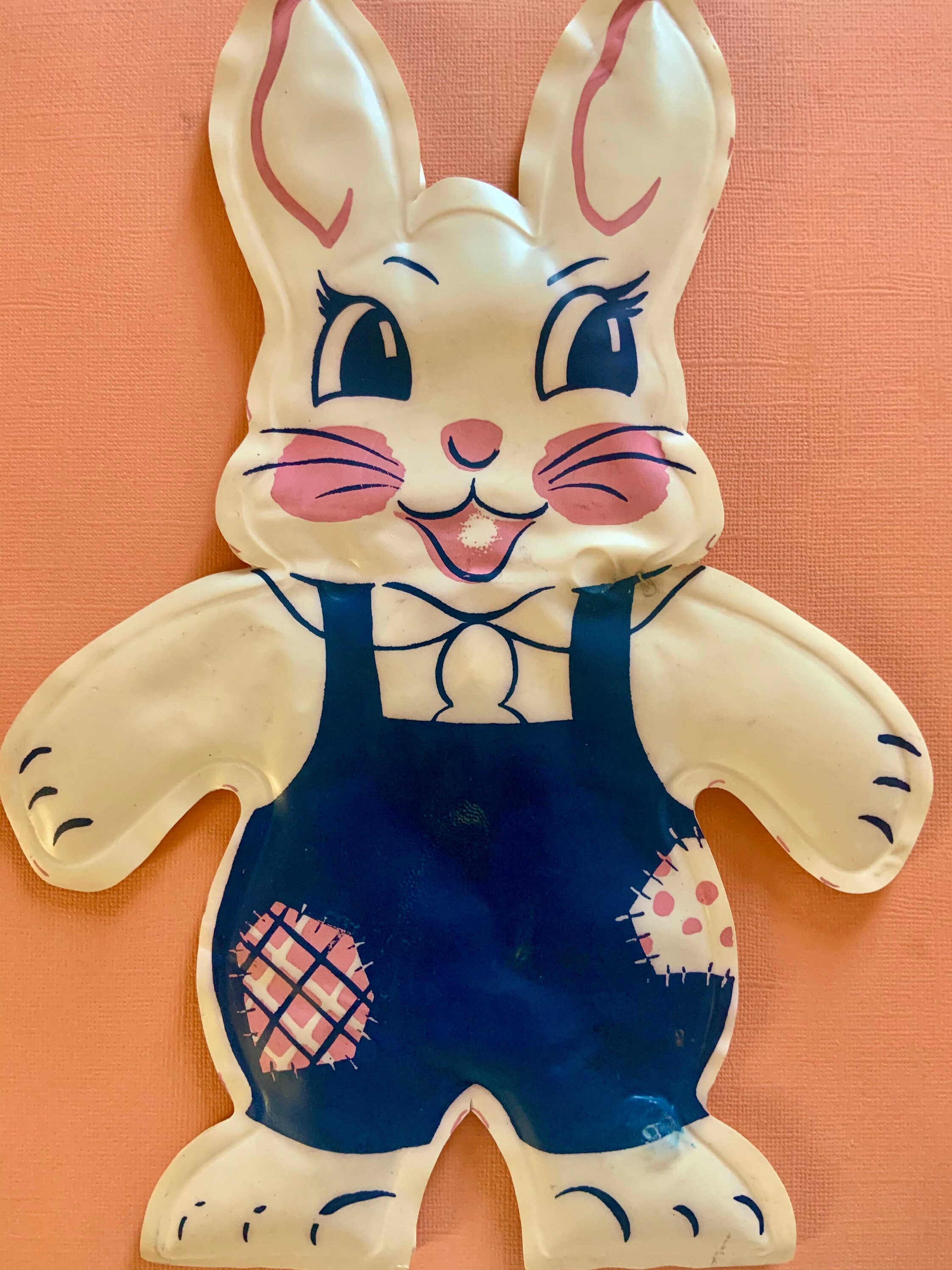 Vintage Inflatable Easter Bunny Rabbit in Overalls Etsy