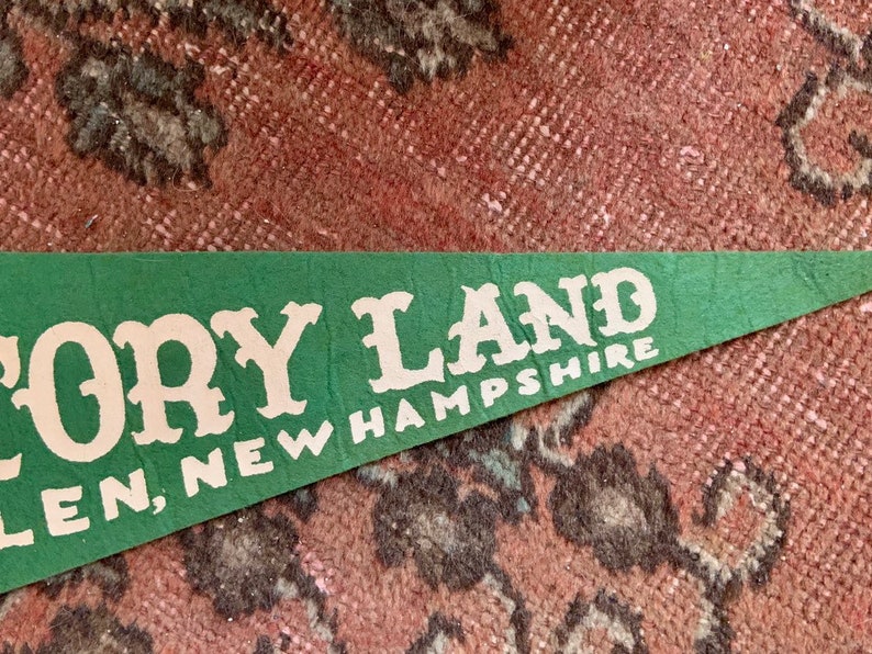 Vintage Story Land Pennant Humpty Dumpty Flag New Hampshire Felt Souvenir