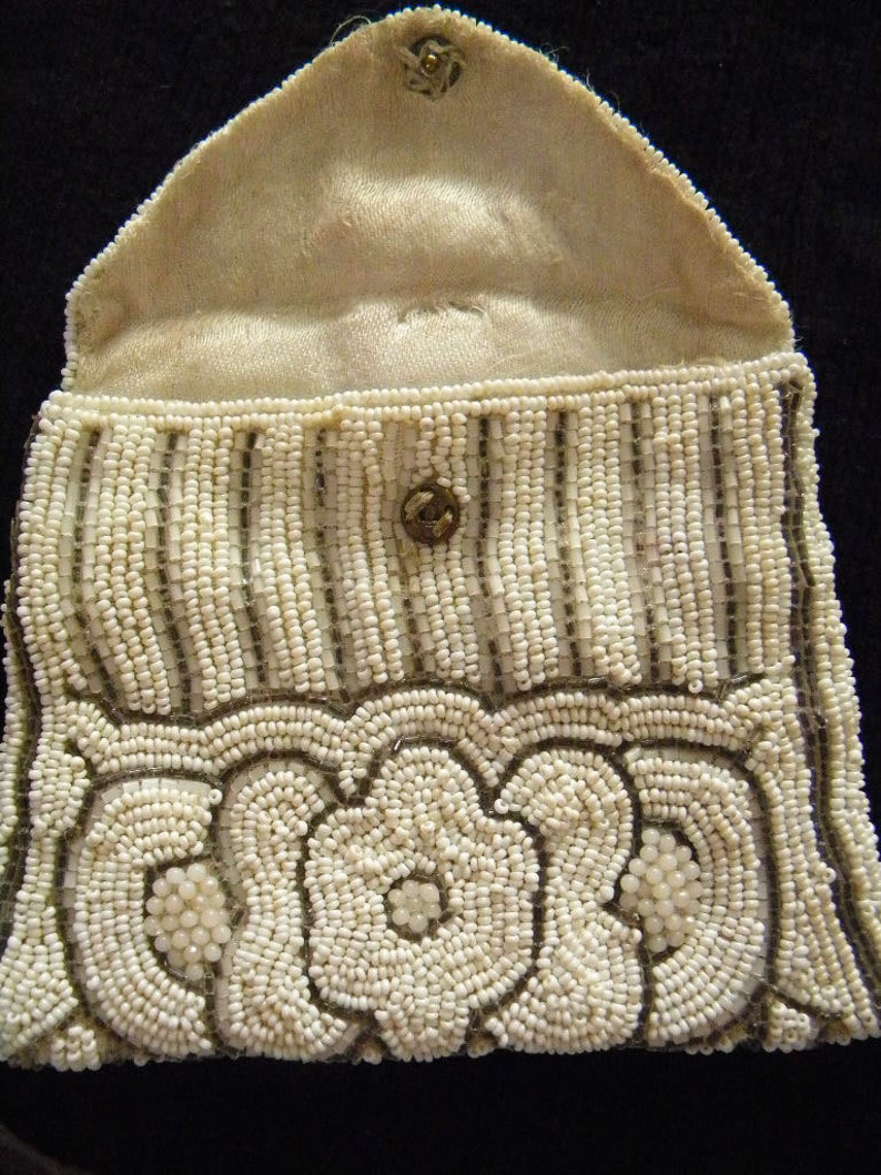 Antique Beaded Belt Purse