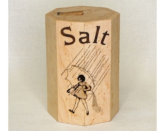 Handcrafted Wooden Salt Carton