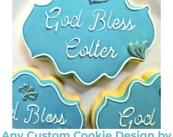 Custom Sugar Cookies for Any Occasion, Personalizable, Made to Order Edible Favors | 1 Dozen