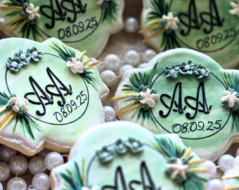 Custom Monogram Wedding Cookies/Favors, Bridal Shower, Anniversary