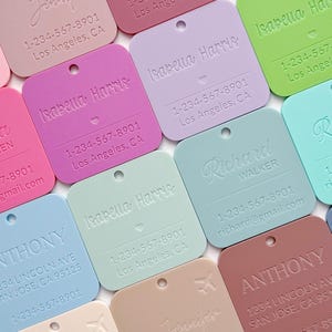 Personalized Engraved Luggage Tag, Acrylic Name ID Tag for Suitcase image 4