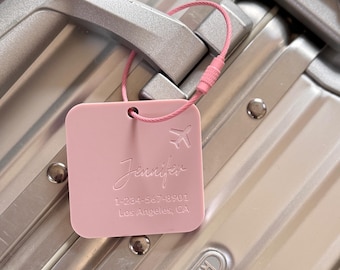 Personalized Engraved Luggage Tag, Acrylic Name ID Tag for Suitcase