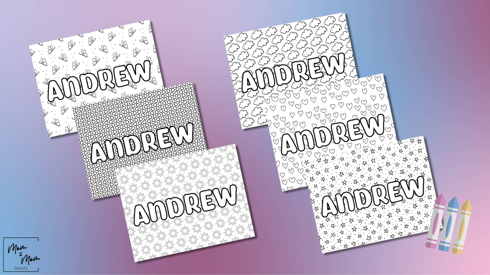 Custom Name Coloring Page Digital Template for Kids | Personalized ...