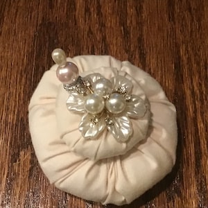 Sweet Shabby Pin Cushion, Embellished PinCushion, handmade Pin Cushion