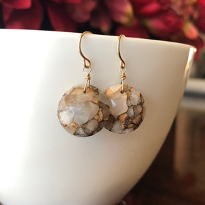 Copper Calcite Briolette Earrings...Ready to Ship