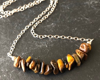 Tigers Eye Bar Necklace...Ready to Ship