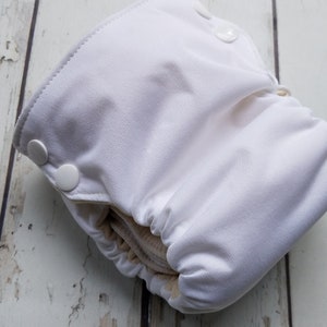 Reborn Doll Collectors Organic Side Snap All in One Cloth Diaper You Choose Solid Colors AIO image 1