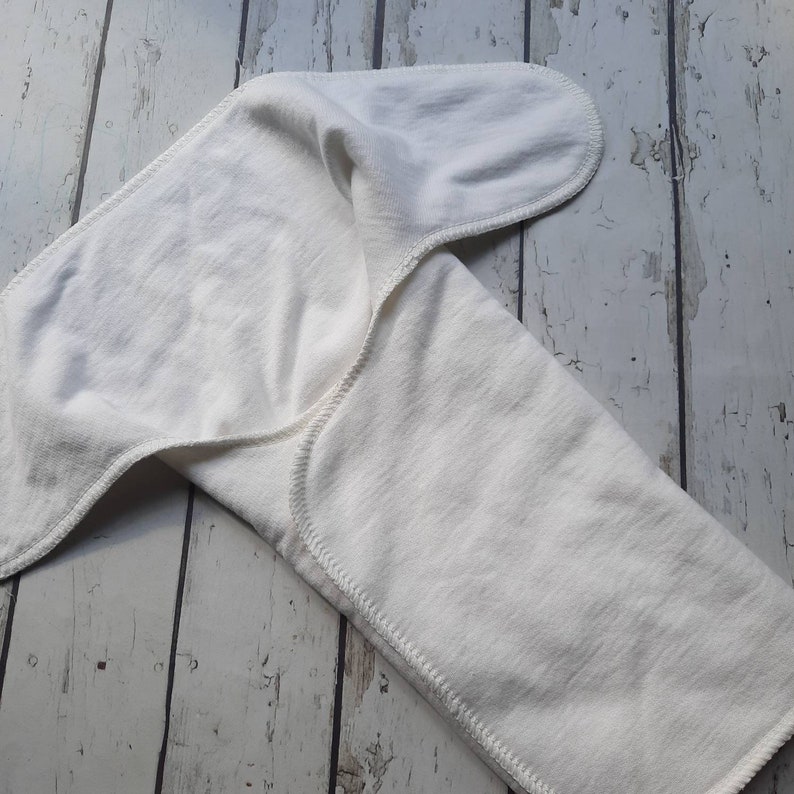 One Size Newborn Toddler Organic Bamboo/Hemp Winged Prefold Cloth Diaper Stretchy Preflat image 5