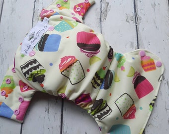 Organic Side Snap All in One Cloth Diaper Cupcakes AIO PUL Sized Made to Order