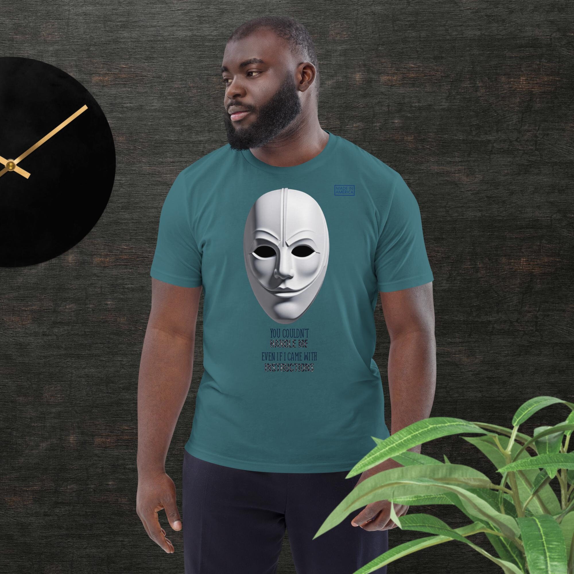 Unisex Organic Cotton T-shirt: White Joker Mask Graphic - Etsy