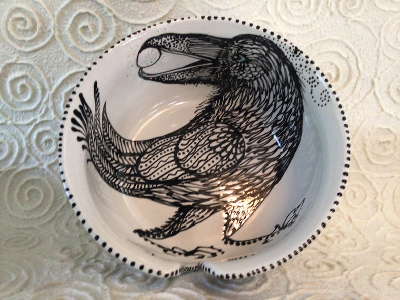 Jumbo Raven Ceramic Yarn Bowl