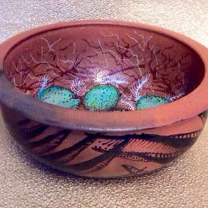 Custom Raven Nest Blessing Bowl of Mica Clay from New Mexico image 5