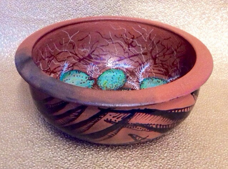Custom Raven Nest Blessing Bowl of Mica Clay from New Mexico image 5