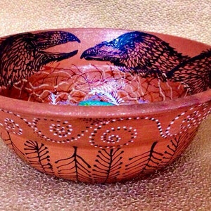 Grandmother Raven Nest Blessing Bowl of Mica Clay from New Mexico image 3