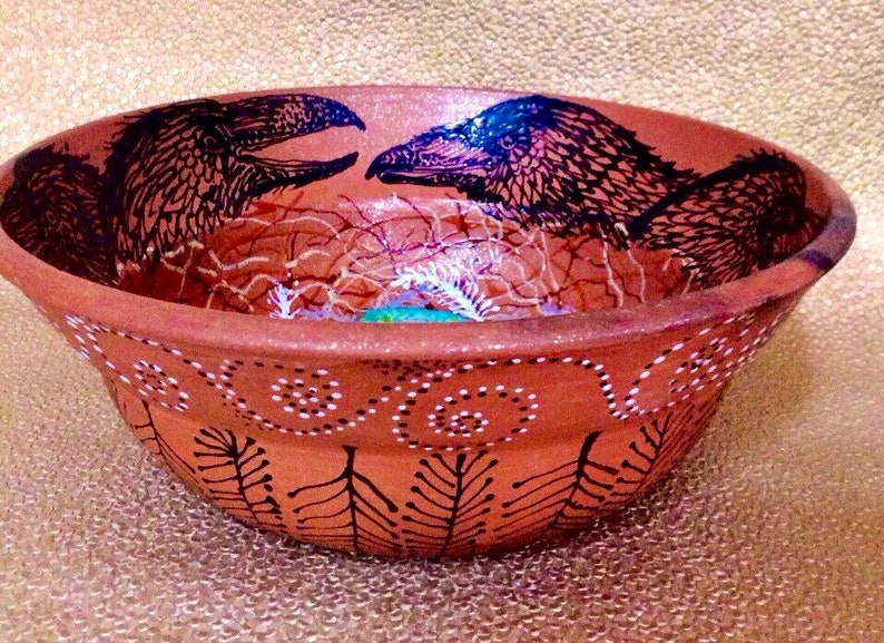 Grandmother Raven Nest Blessing Bowl of Mica Clay from New Mexico image 3