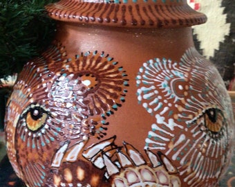 Custom Mica Cremation Urn with Custom Design Animal Totem and Inscription