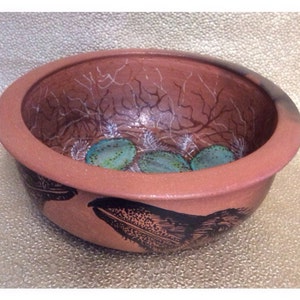 Custom Raven Nest Blessing Bowl of Mica Clay from New Mexico image 4