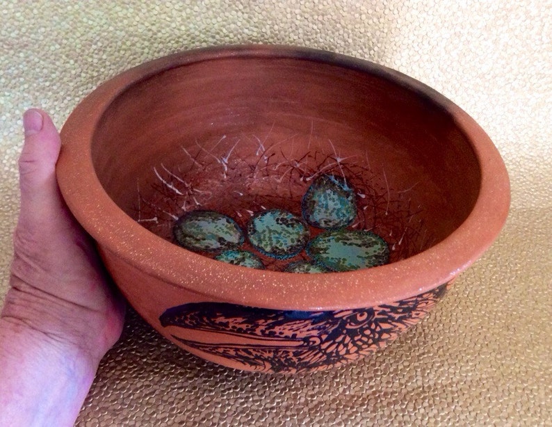 Custom Raven Nest Blessing Bowl of Mica Clay from New Mexico