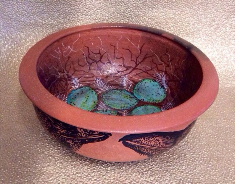 Custom Raven Nest Blessing Bowl of Mica Clay from New Mexico image 3