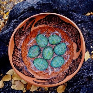 Grandmother Raven Nest Blessing Bowl of Mica Clay from New Mexico image 1