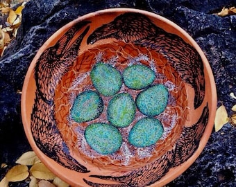 Grandmother Raven Nest Blessing Bowl of Mica Clay from New Mexico