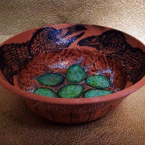 Grandmother Raven Nest Blessing Bowl of Mica Clay from New Mexico image 2