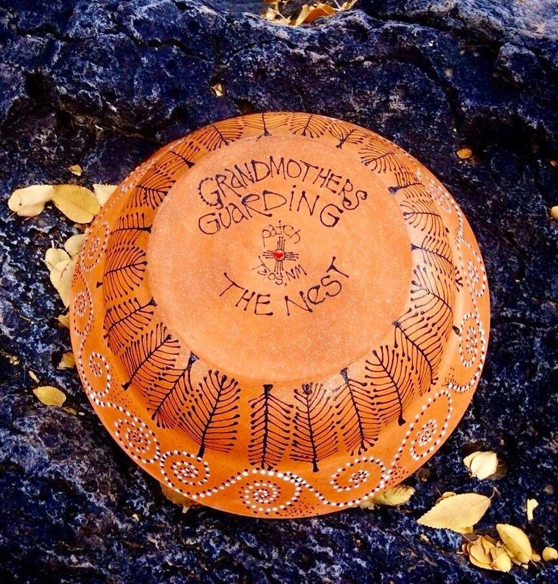 Grandmother Raven Nest Blessing Bowl of Mica Clay from New Mexico image 4